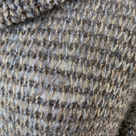 Tommy Bahama Melifont Cowl Neck Pullover Sweater Taupe Metallic XS 3/4 Sleeve - Picture 7 of 11